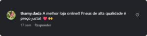 A melhor loja online!! Pneus de alta qualidade é preço justo! ❤️🙌